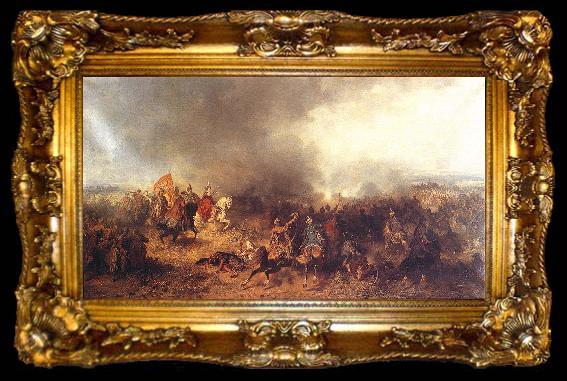 framed  jozef brandt Battle of Chocim., ta009-2
